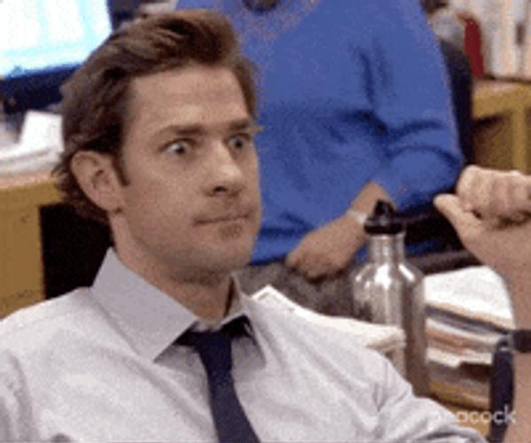 Jim Halpert Happy Yes Reaction GIF