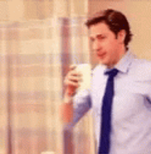 Jim Halpert Hmmmm Sipping GIF