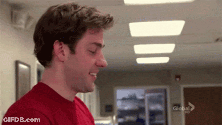 Jim Halpert The Office Laugh Confused GIF