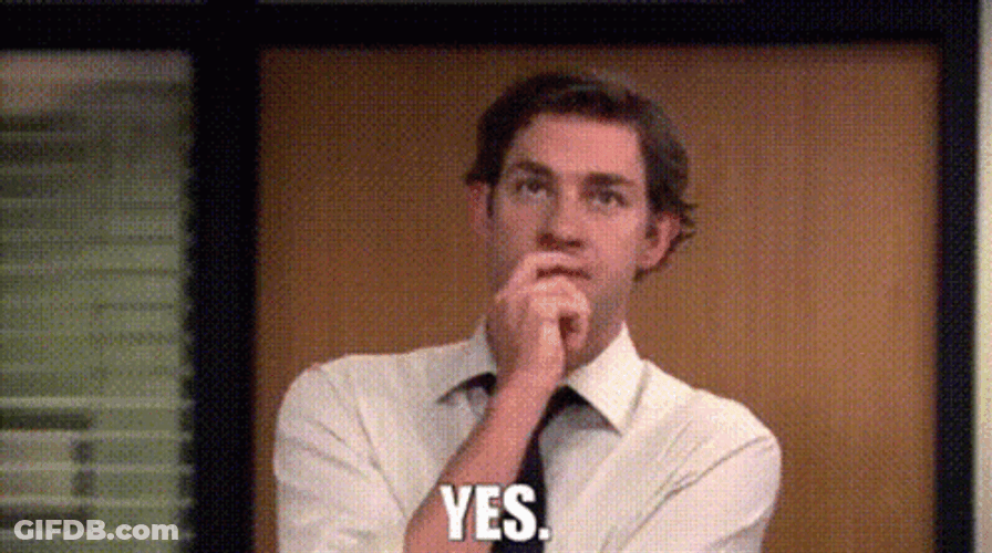 Jim Halpert Yes Please GIF