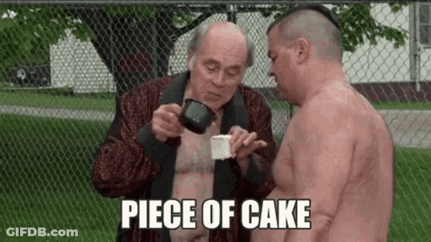 Jim Lahey Piece Of Cake Eating Trailer Park Boys Meme GIF
