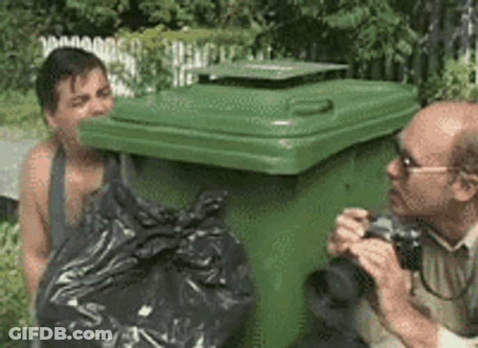 Jim Lahey Randy Bubbles Trash Can Trailer Park Boys GIF