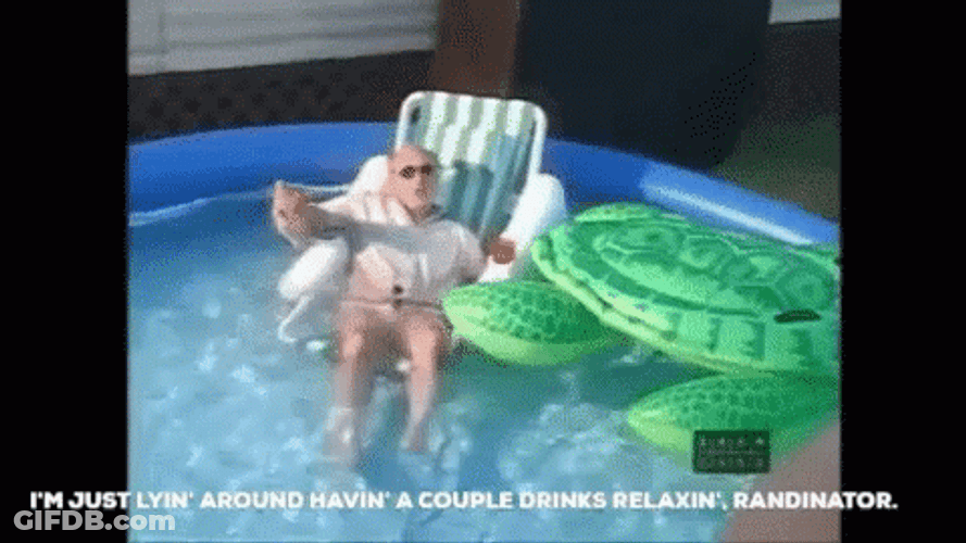 Jim Lahey Trailer Park Boys Swimming Pool Relax Drinking GIF