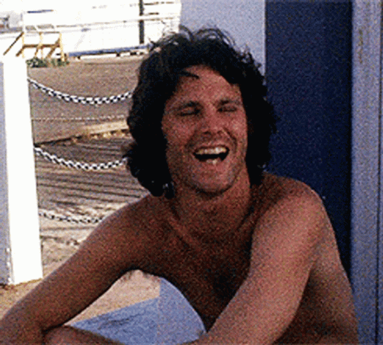 Jim Morrison Hideously Laughing GIF