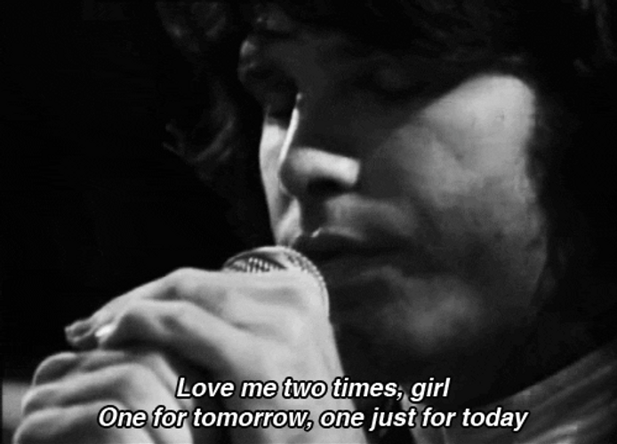 Jim Morrison Singing A Love Song GIF