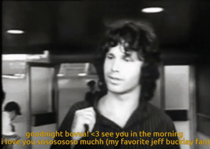 Jim Morrison Smiling At Interview GIF