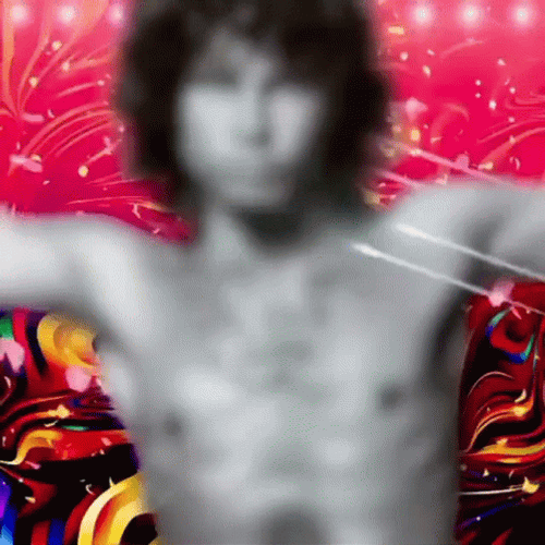 Jim Morrison Topless Animated Portrait GIF