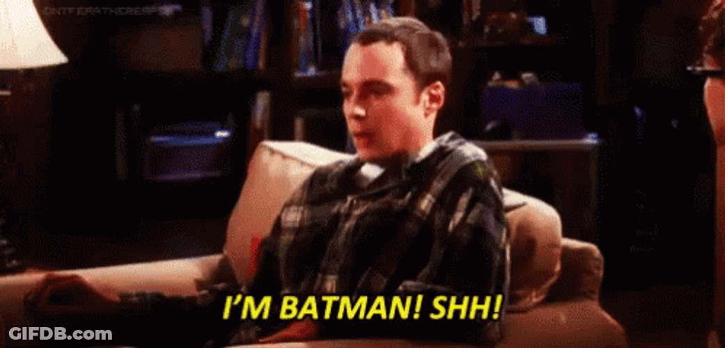 Jim Parson Sheldon Cooper Im Batman Shh GIF