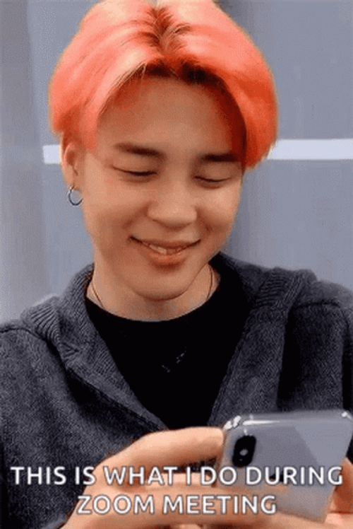 Jimin During Zoom Meeting GIF