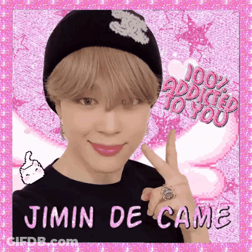 Jimin Pink Border GIF