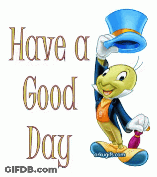 Jiminy Cricket Have Wonderful Day GIF