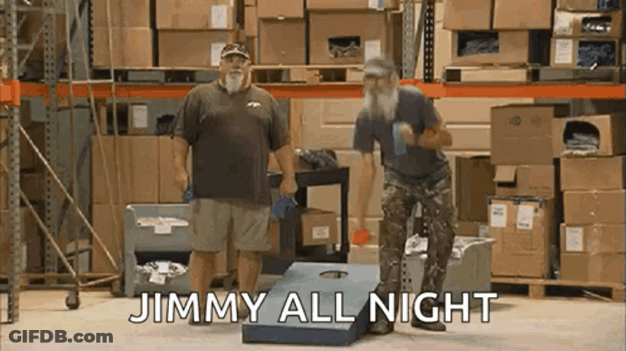 Jimmy All Night Cornhole GIF