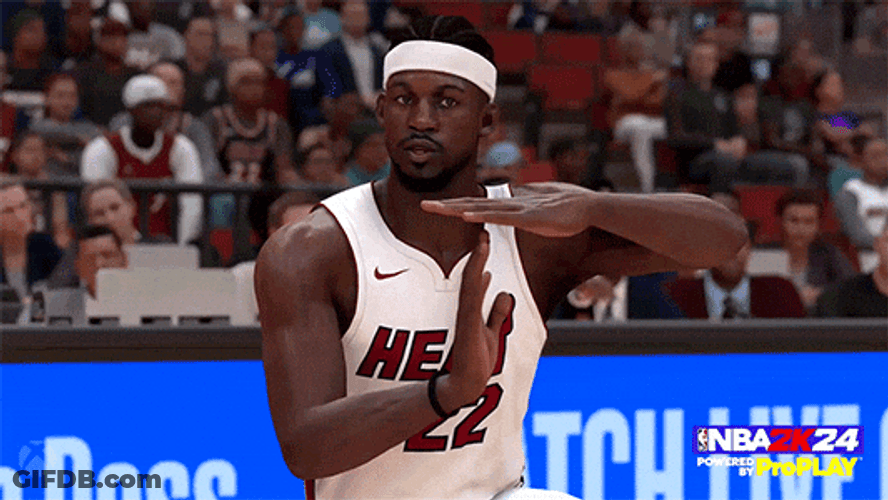 Jimmy Butler Creating T With Hands GIF
