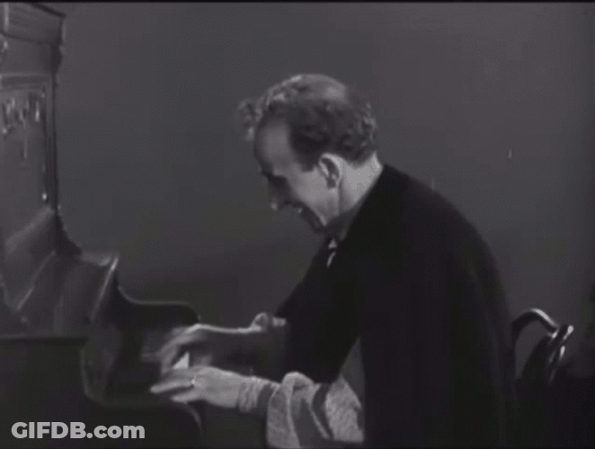 Jimmy Durante Playing Piano GIF