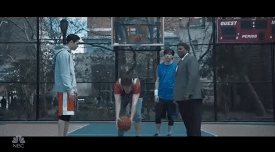 Jimmy Fallon Basketball Punt Kick GIF