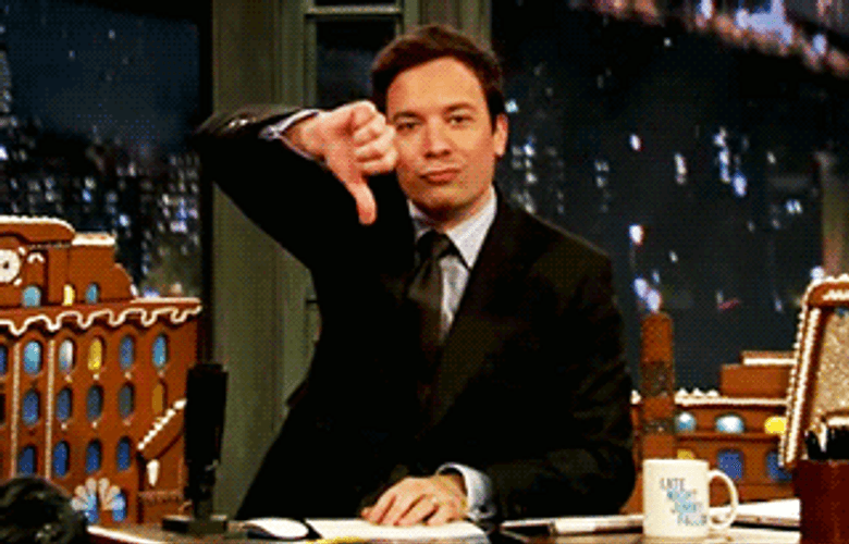 Jimmy Fallon Disapprove Thumbs Down GIF