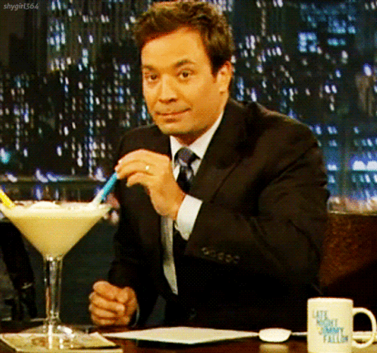 Jimmy Fallon Drinking Margarita GIF