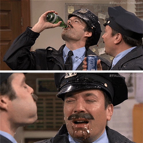 Jimmy Fallon Face Spit Take GIF