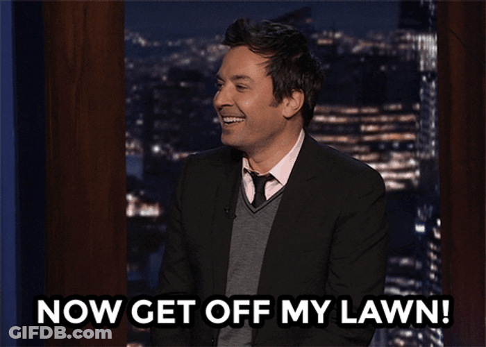 Jimmy Fallon Get Off My Lawn GIF
