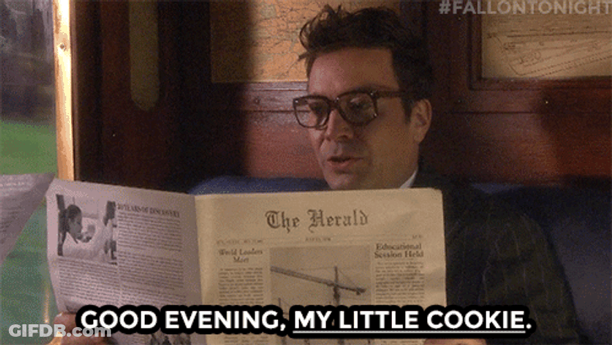 Jimmy Fallon Good Evening My Little Cookie GIF