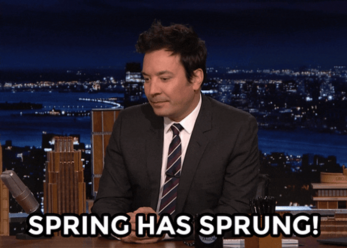 Jimmy Fallon Happy Spring GIF