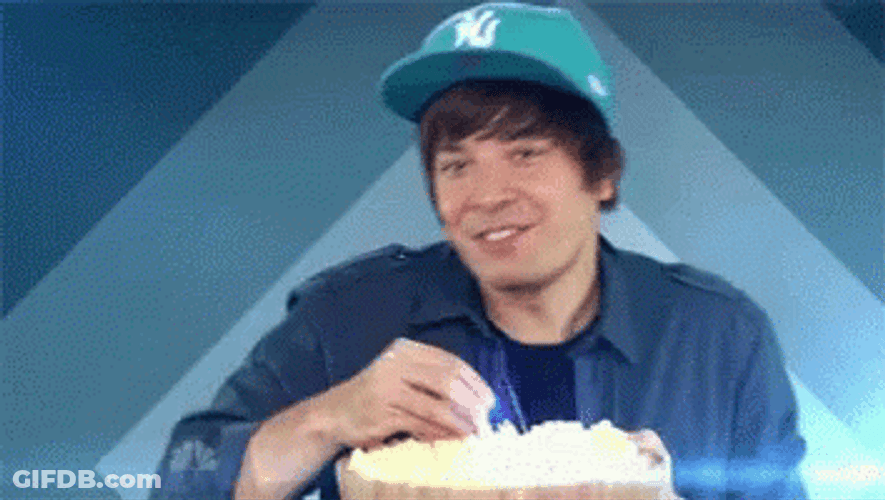 Jimmy Fallon Popcorn Eating GIF