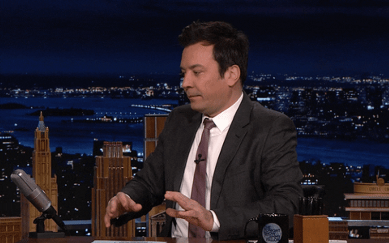 Jimmy Fallon Shrugs GIF