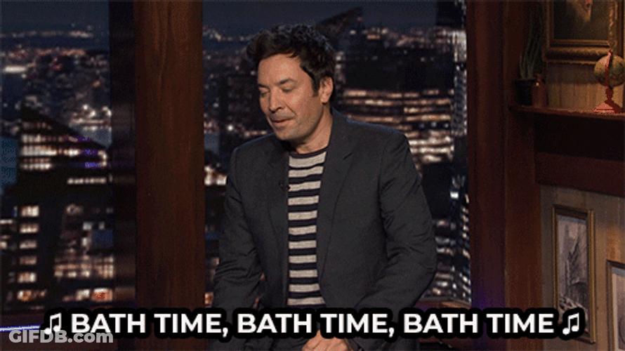 Jimmy Fallon Sings Bath Time Bath Time GIF