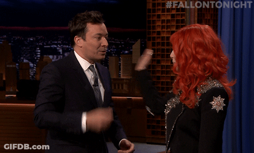Jimmy Fallon Slapping Face GIF