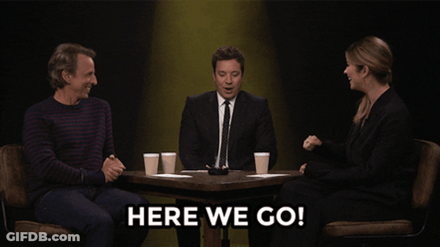 Jimmy Fallon To Guests And Here We Go GIF