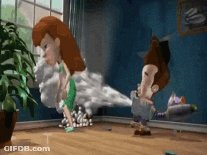 Jimmy Neutron Blasting Foam Using Goddard GIF