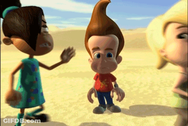 Jimmy Neutron Friends Passing By Him GIF
