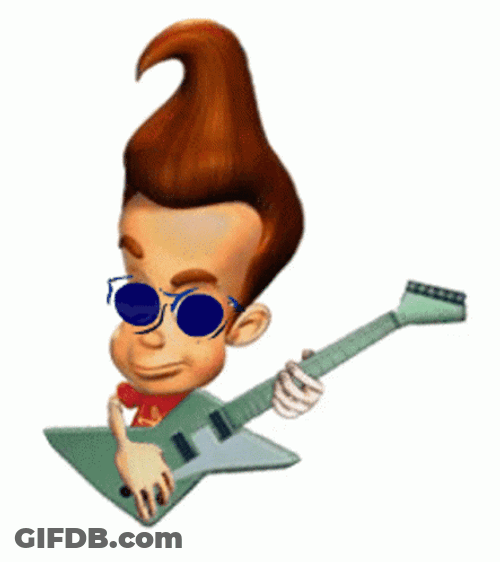 Jimmy Neutron Playing An Electric Guitar GIF