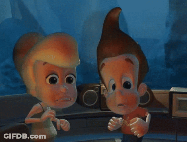 Jimmy Neutron Scared With Cindy Vortex GIF