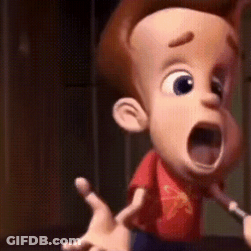 Jimmy Neutron Screaming In Front Of People GIF