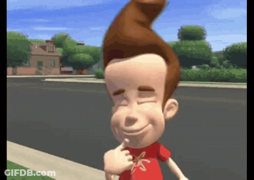 Jimmy Neutron Smiling And Pointing GIF