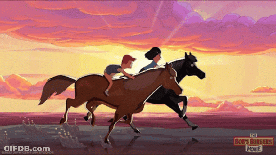 Jimmy Pesto Jr Tina Belcher Horseback Ride GIF