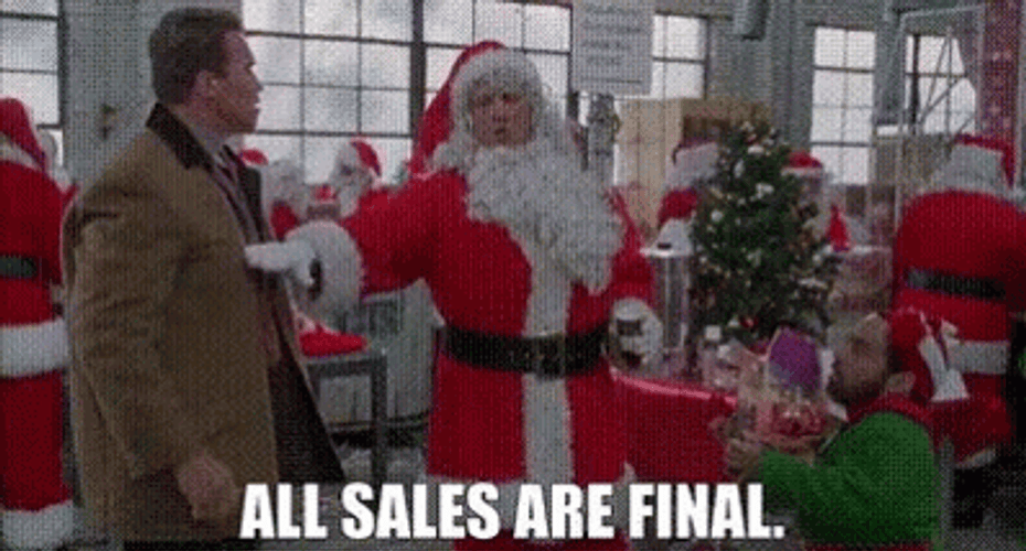 Jingle All The Way All Sales Are Final GIF