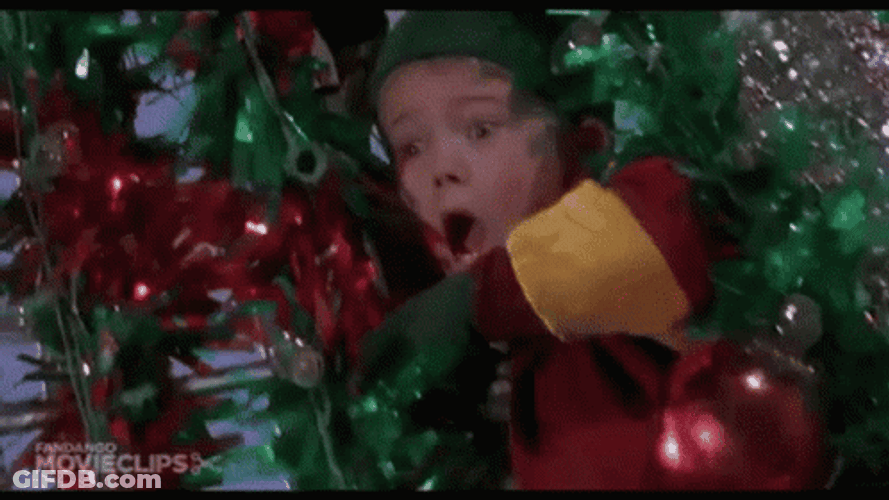 Jingle All The Way Falling Christmas Tree GIF