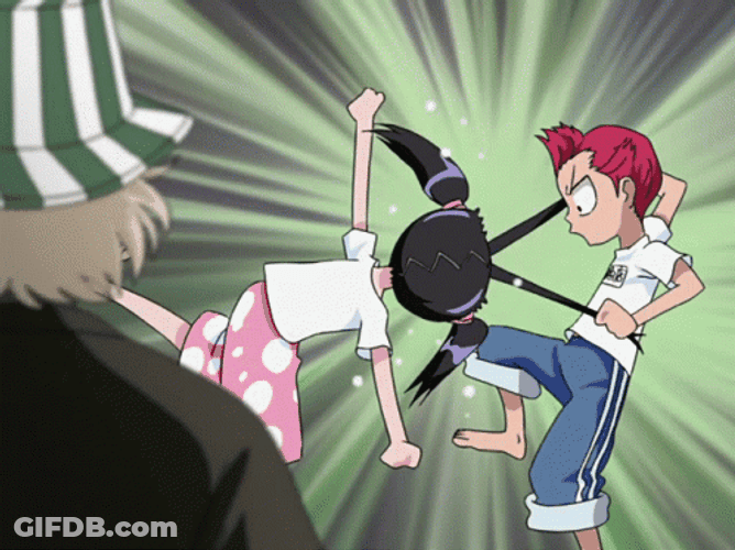 Jinta Hanakari Hair Pull GIF