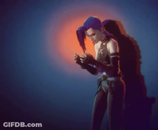 Jinx Arcane Broken Mirror Reflection GIF