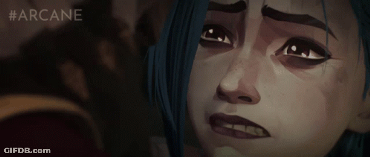Jinx Arcane Crying GIF