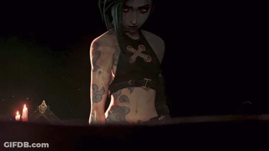Jinx Arcane Death Stare GIF