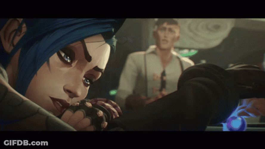 Jinx Arcane Playing Marble GIF