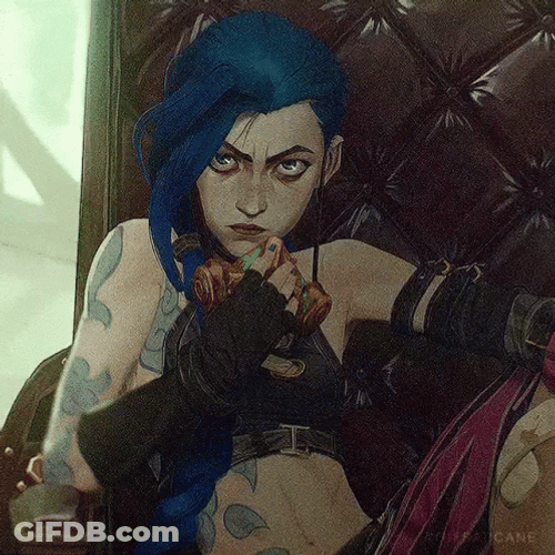 Jinx Arcane Smoke Gas Mask GIF