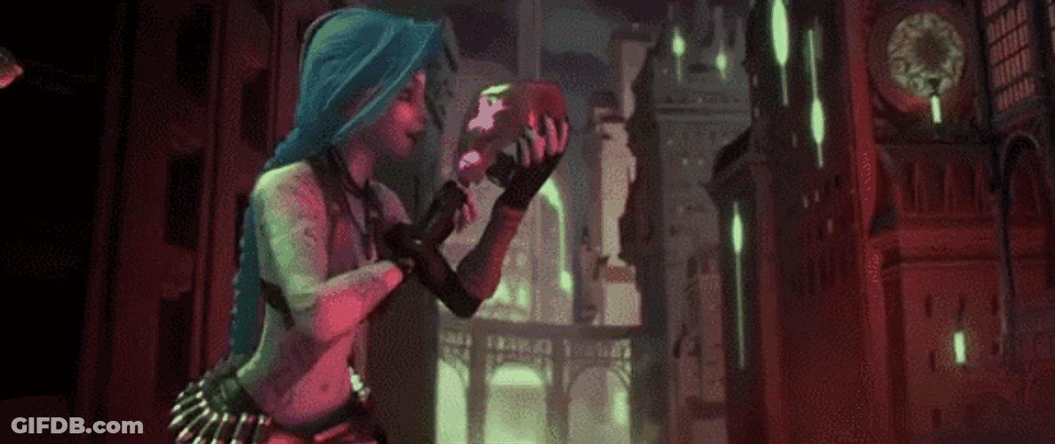Jinx Blowing Explosions GIF