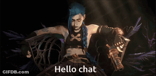 Jinx From Arcane Saying Hello Chat GIF
