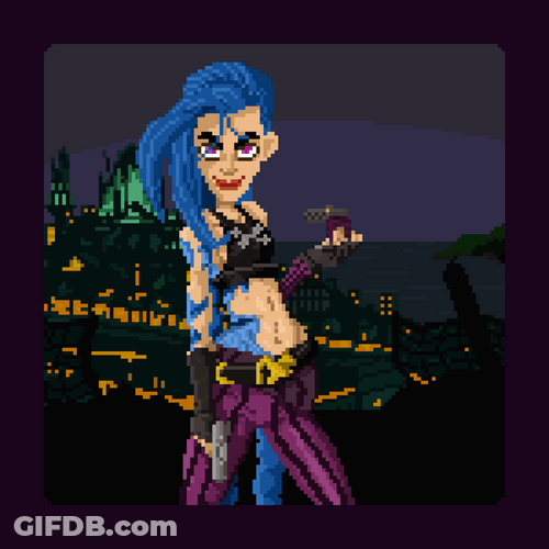 Jinx Grenade Pixel Art GIF