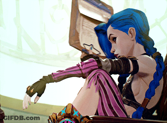 Jinx Sitting Holding Clip Board GIF