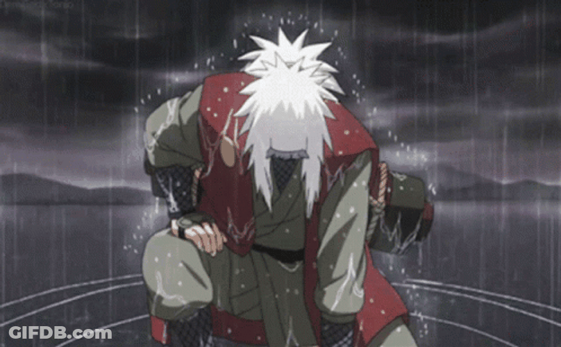 Jiraiya Caught In The Rain GIF
